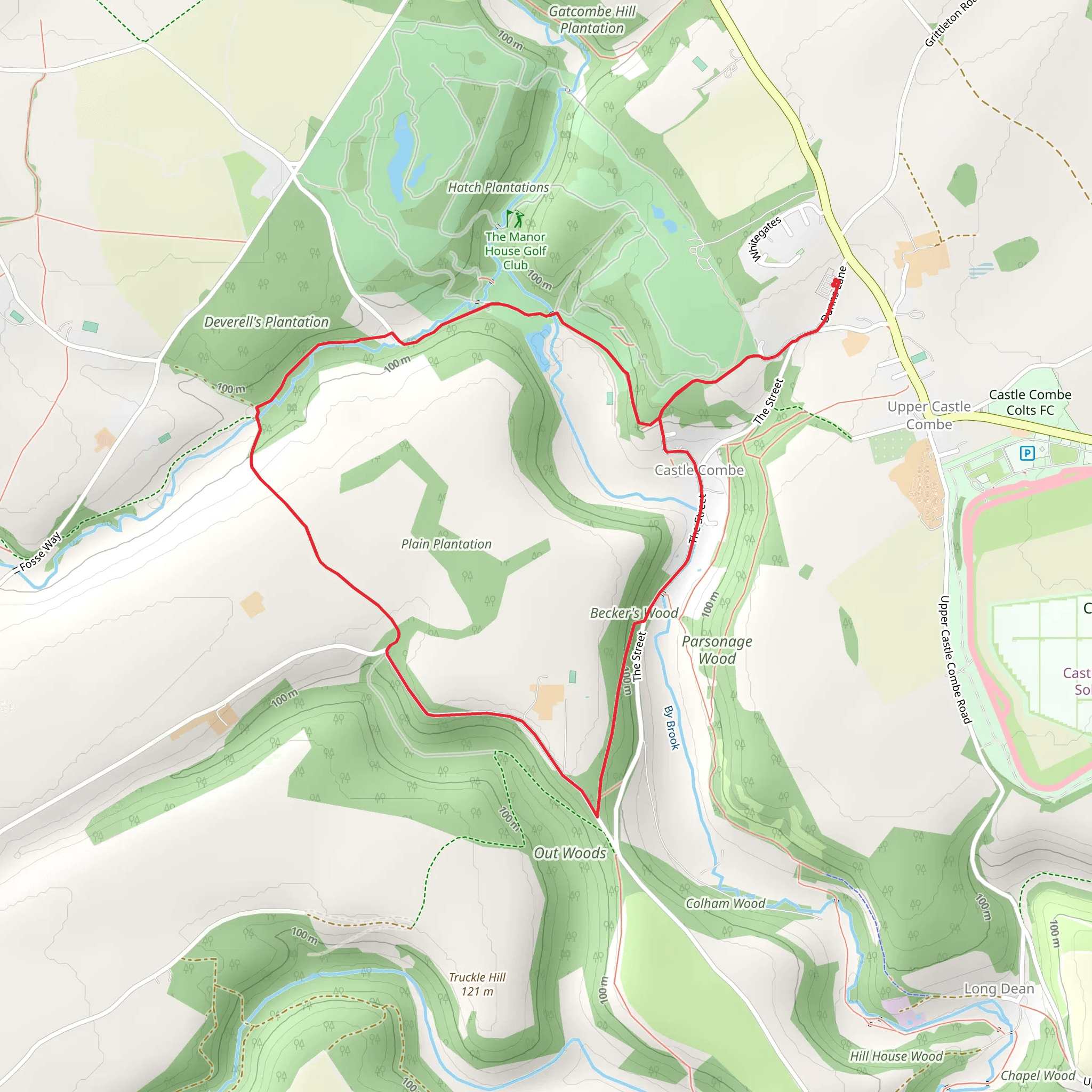 Becker's Wood and Deverell's Plantation mobile static map