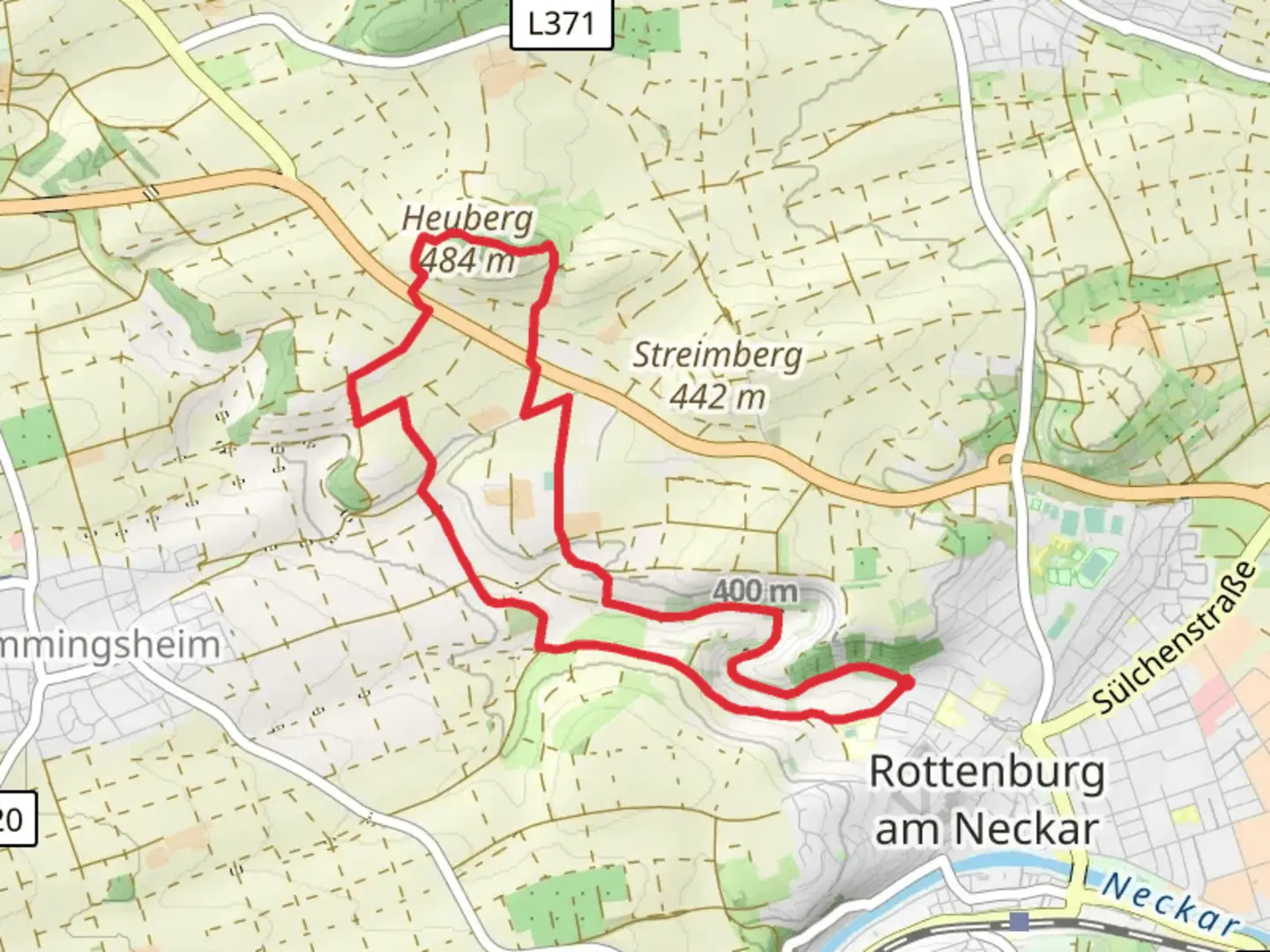 An image depicting the trail Heuberg Loop and its surrounding area.