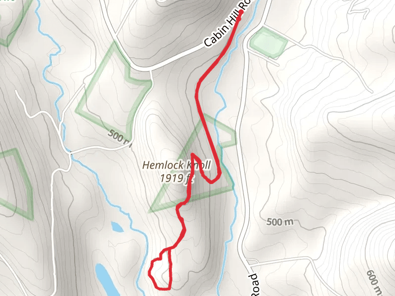 Hemlock Knoll from Cabin Hill Road