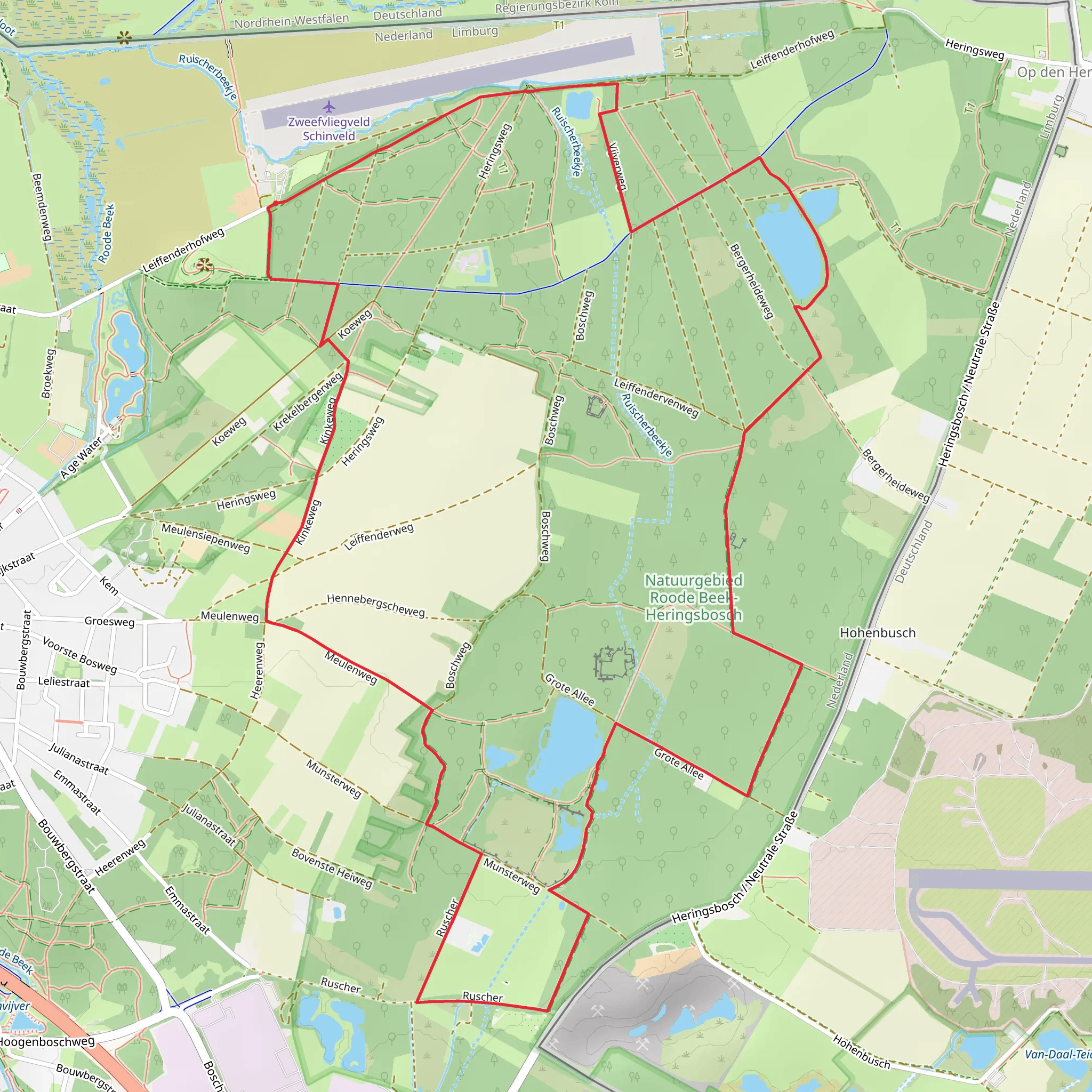 Leiffenderhof, Grotte Allee and Heringsbosch via Herings Weg mobile static map
