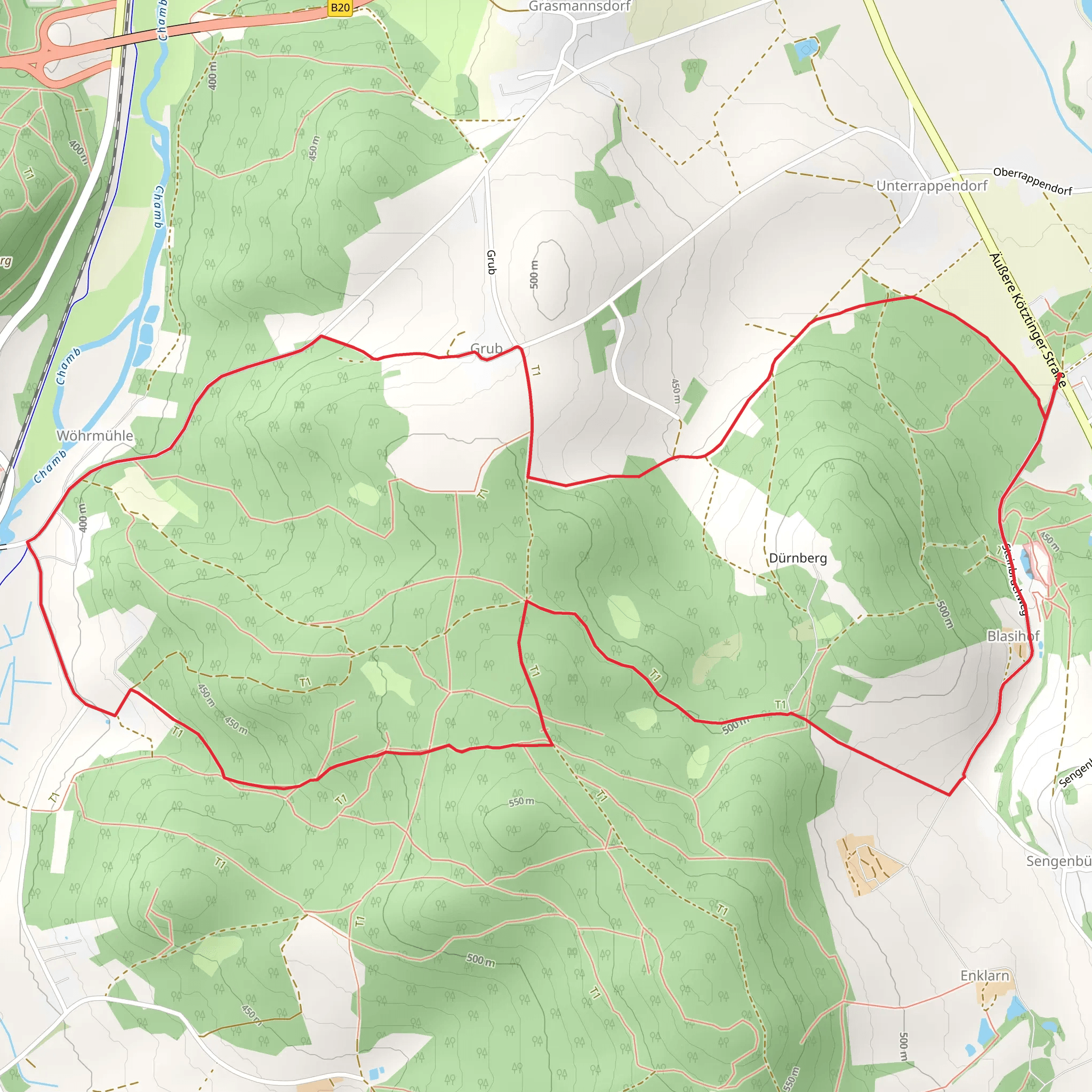 Dürnberg and Arnschwang Loop mobile static map
