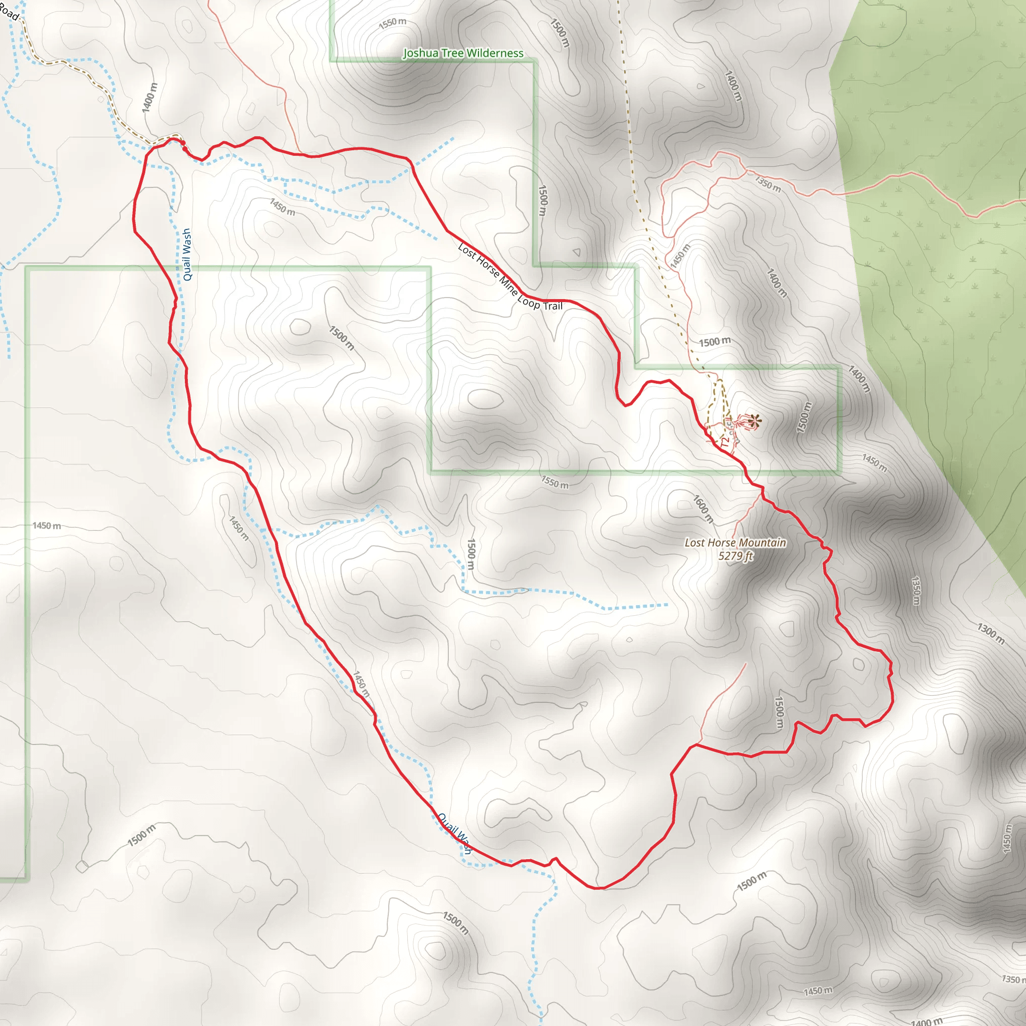 Lost Horse Loop Trail mobile static map