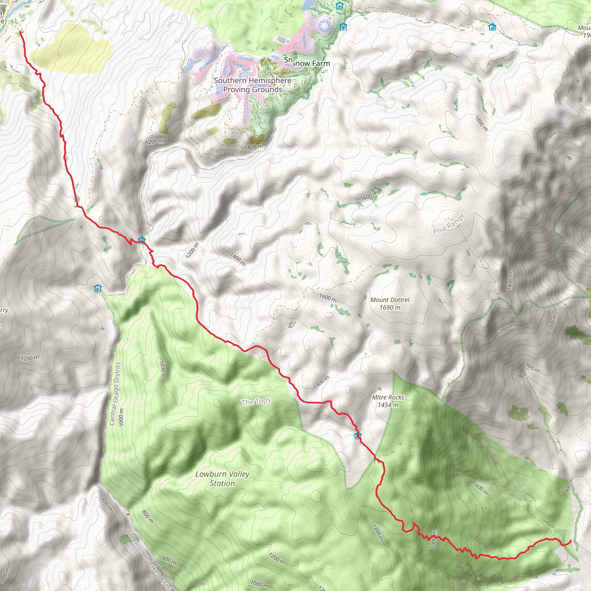Cardrona - Cromwell Pack Track mobile static map