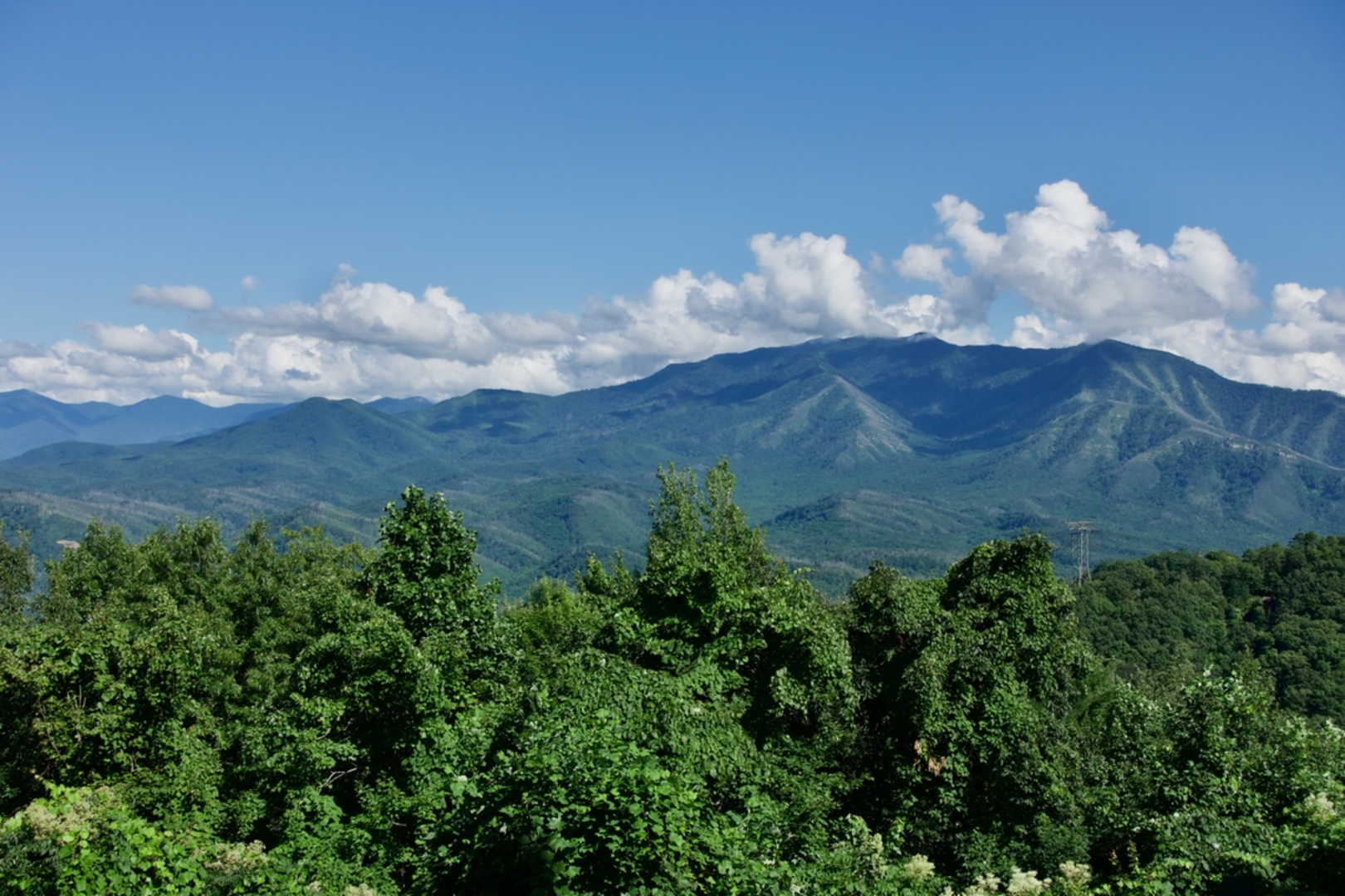 An image depicting the trail Mount LeConte and Rainbow Falls via The Bullhead Trail and its surrounding area.