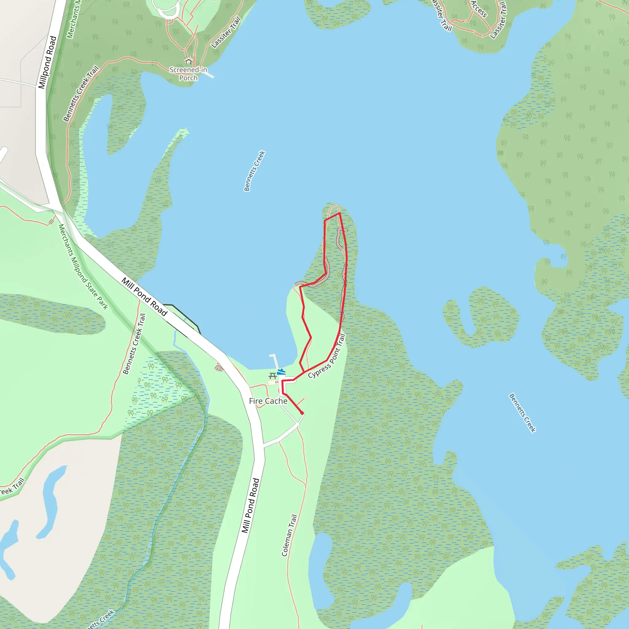 Cypress Point Loop Trail mobile static map
