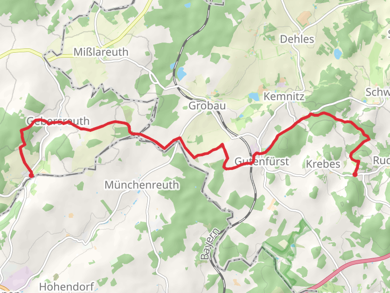 Unteres Playyenhaus to Moedlareuth via Kammweg Erzgebirge - Vogtland