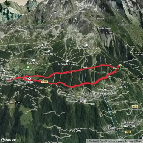 Arcs 1800 to Notre Dame des Vernettes Loop