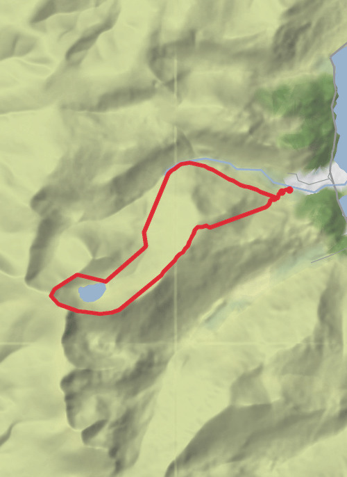 Helvellyn from Gillside campsite  mobile static map