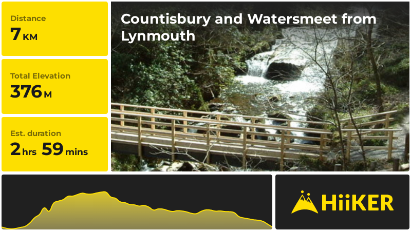 Countisbury and Watersmeet from Lynmouth | Devon | England