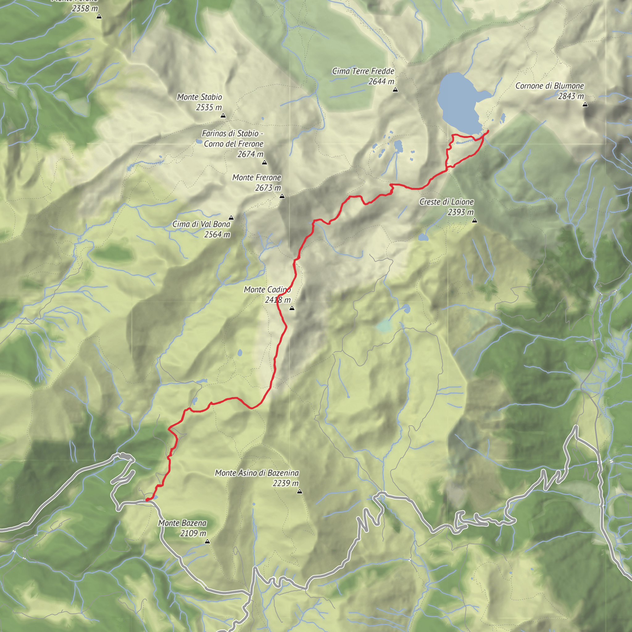 Lago della Vacca from Rifugio Tassara mobile static map