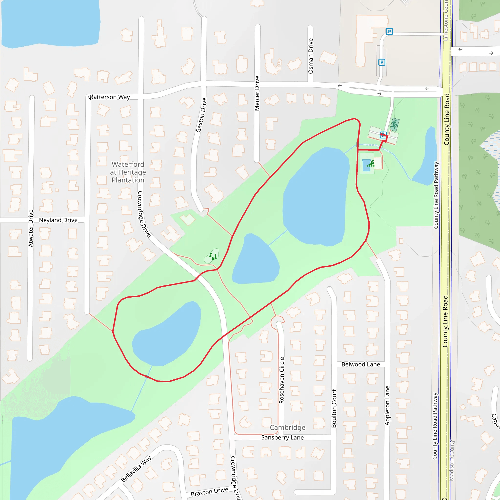 Watterson Way Loop mobile static map