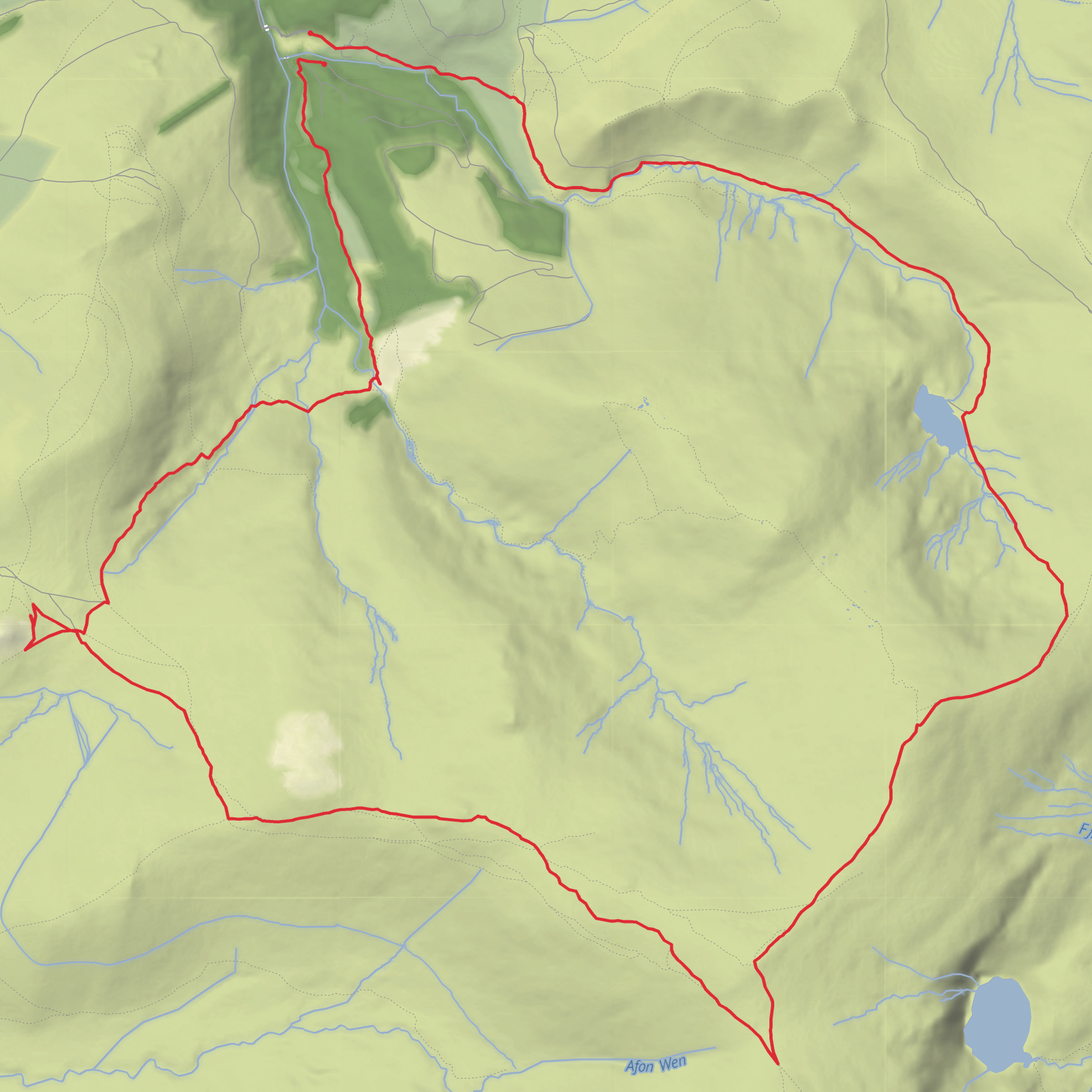 Coedydd Aber National Nature Reserve mobile static map
