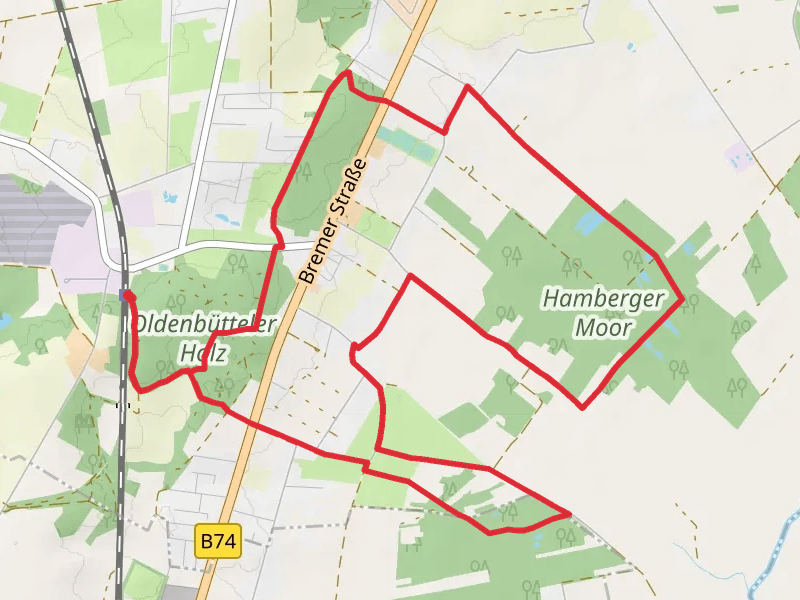 Oldenbütteler Holz, Hamberger Moor Loop - Oldenbüttel