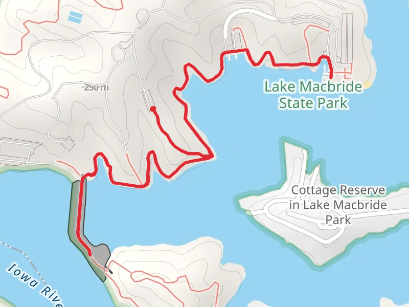 Beach to Dam Trail - Lake MacBride