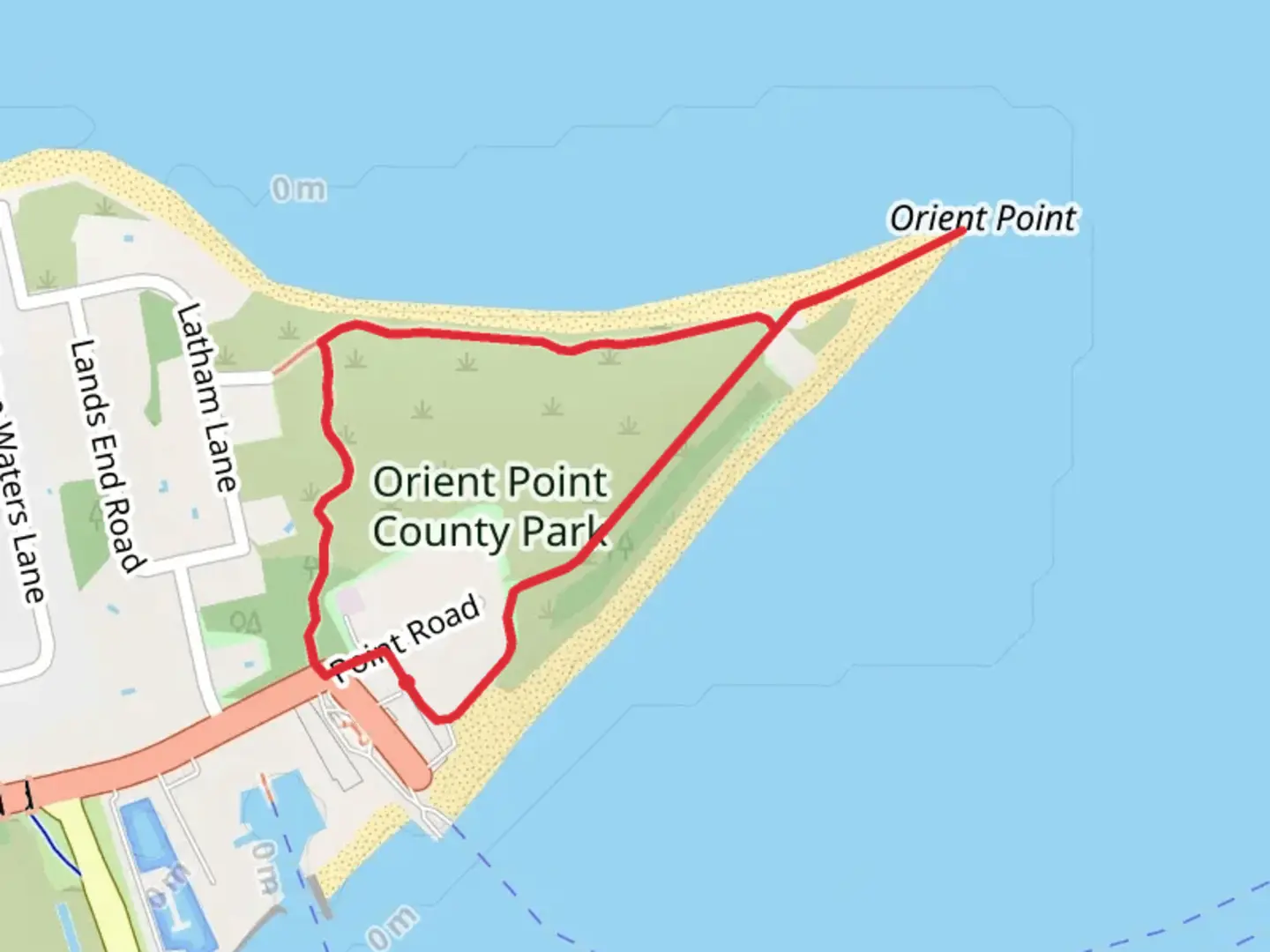 An image depicting the trail Orient Point Loop Trail and its surrounding area.