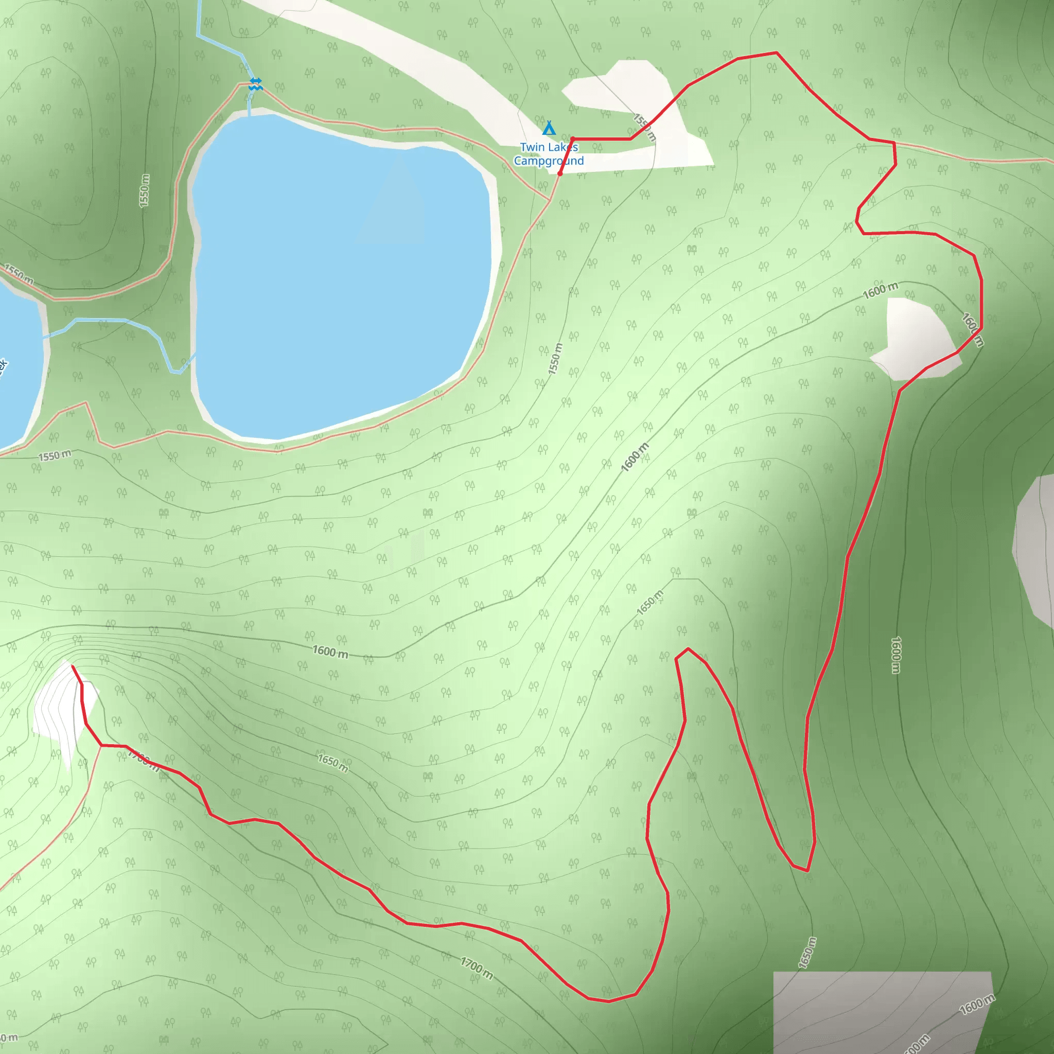 Twin Lake Walk mobile static map