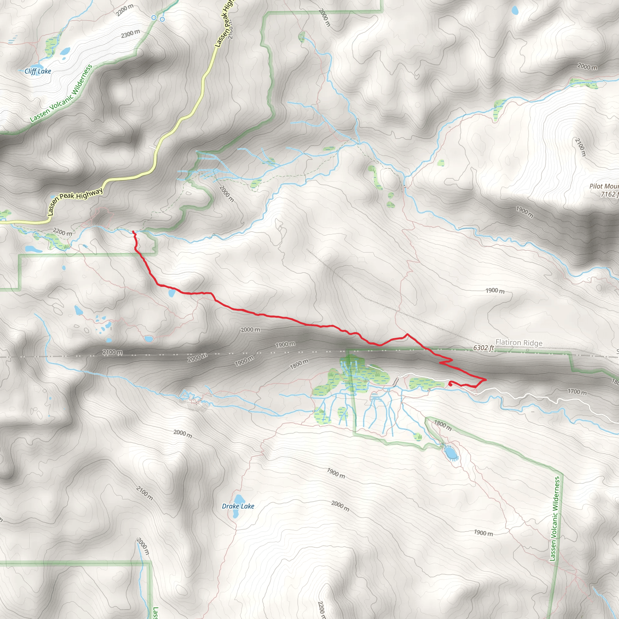 Bench Lake Trail via PCT - California Section N mobile static map