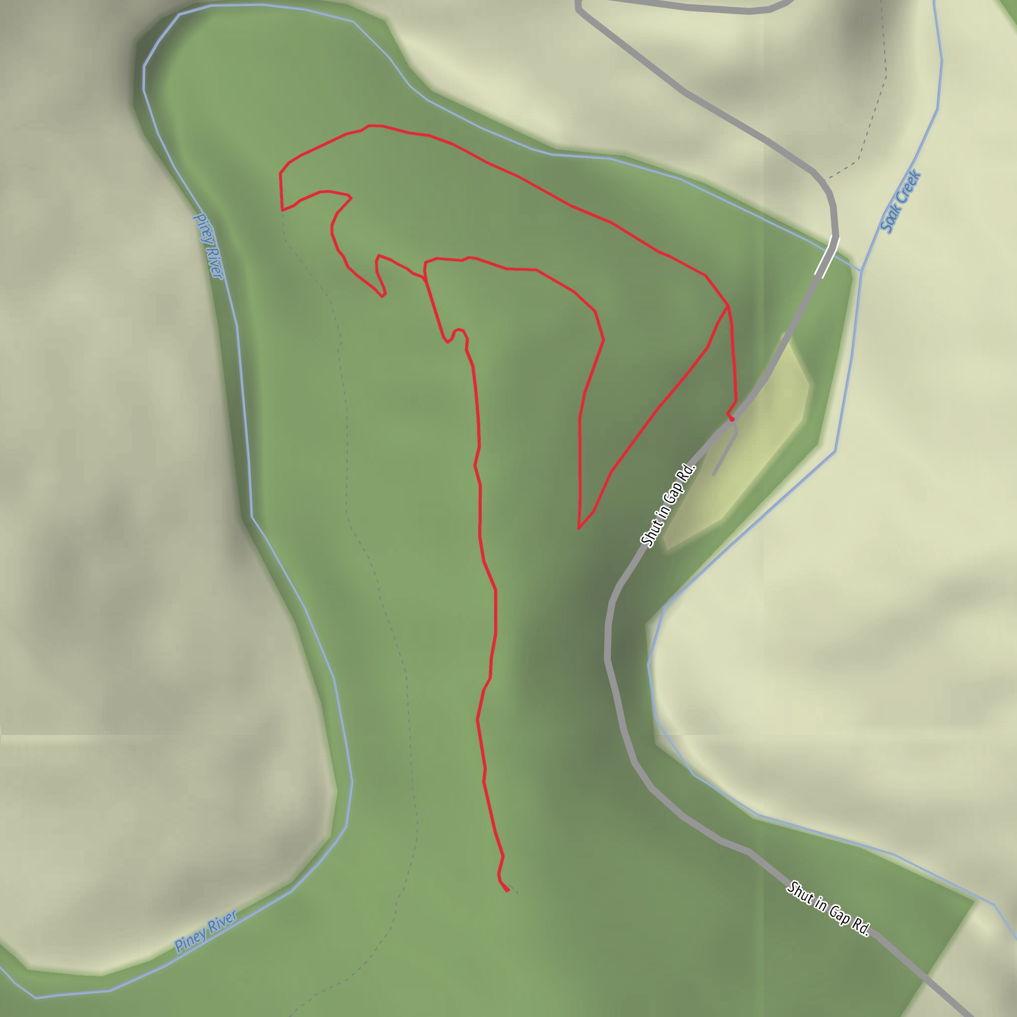 Twin Rocks Overlook Loop mobile static map