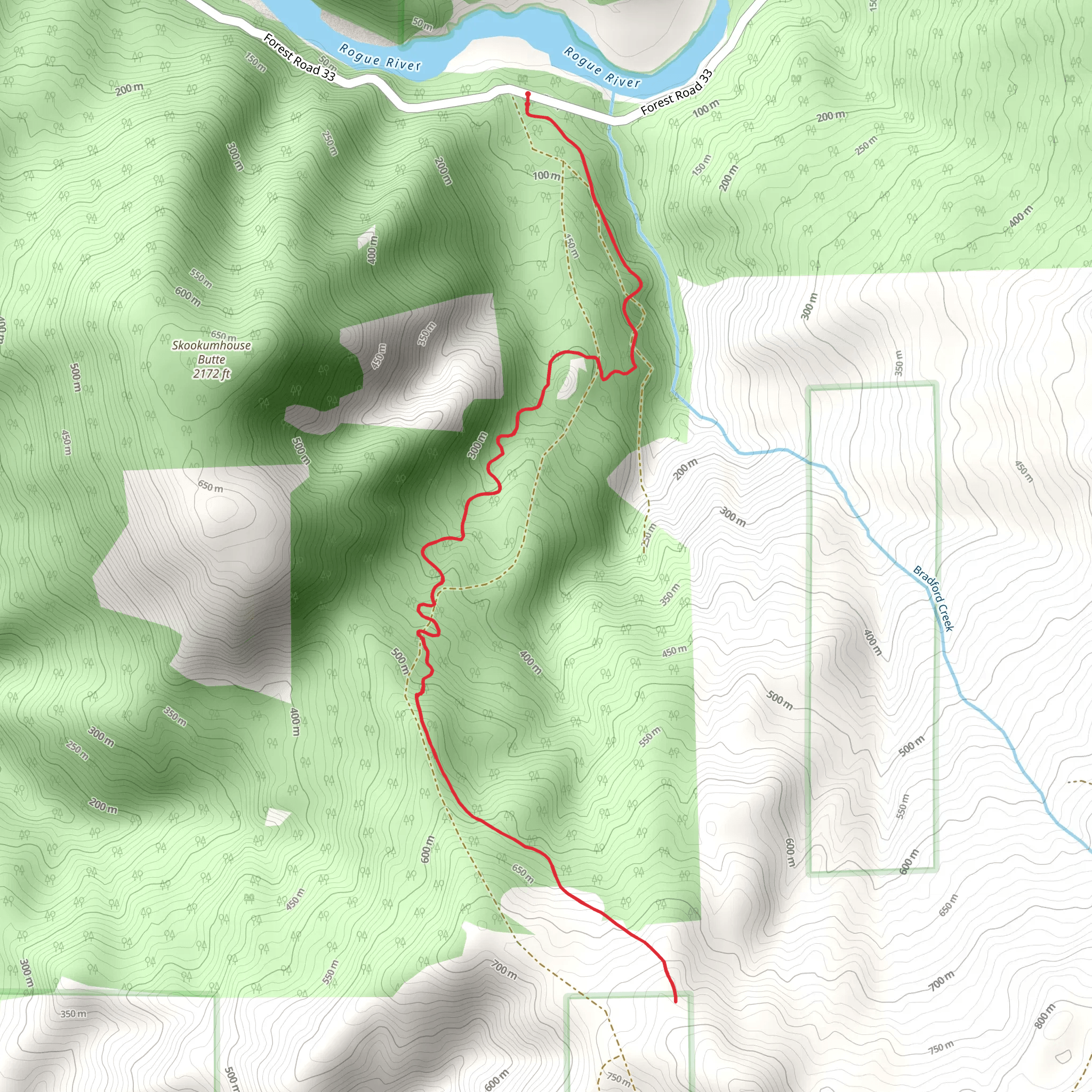 Fritsche Cabin Trail mobile static map