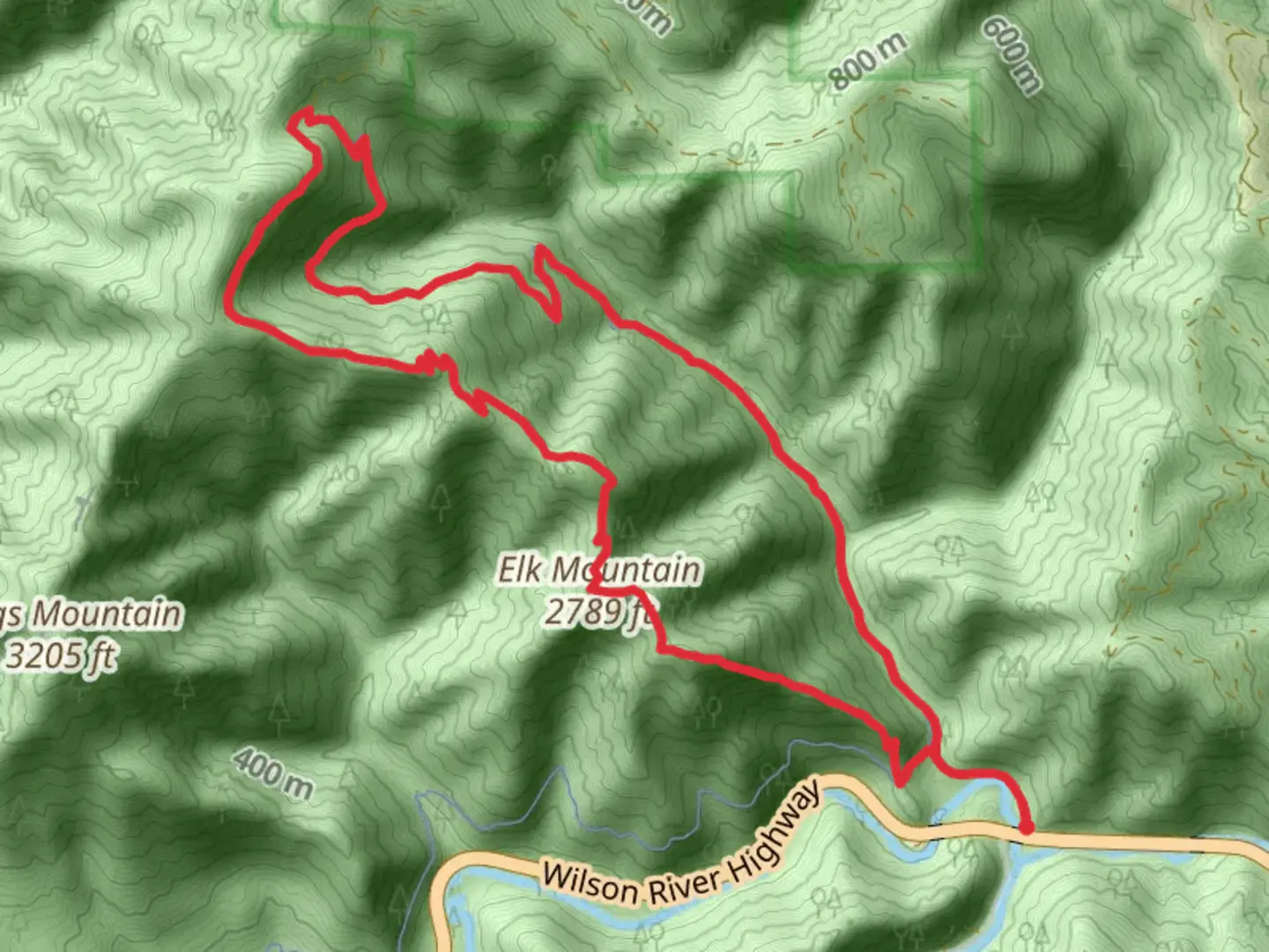 An image depicting the trail Elk Mountain and West Fork Elk Creek Loop and its surrounding area.