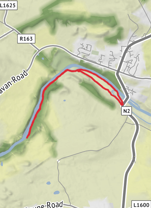 Hike along Boyne River  mobile static map