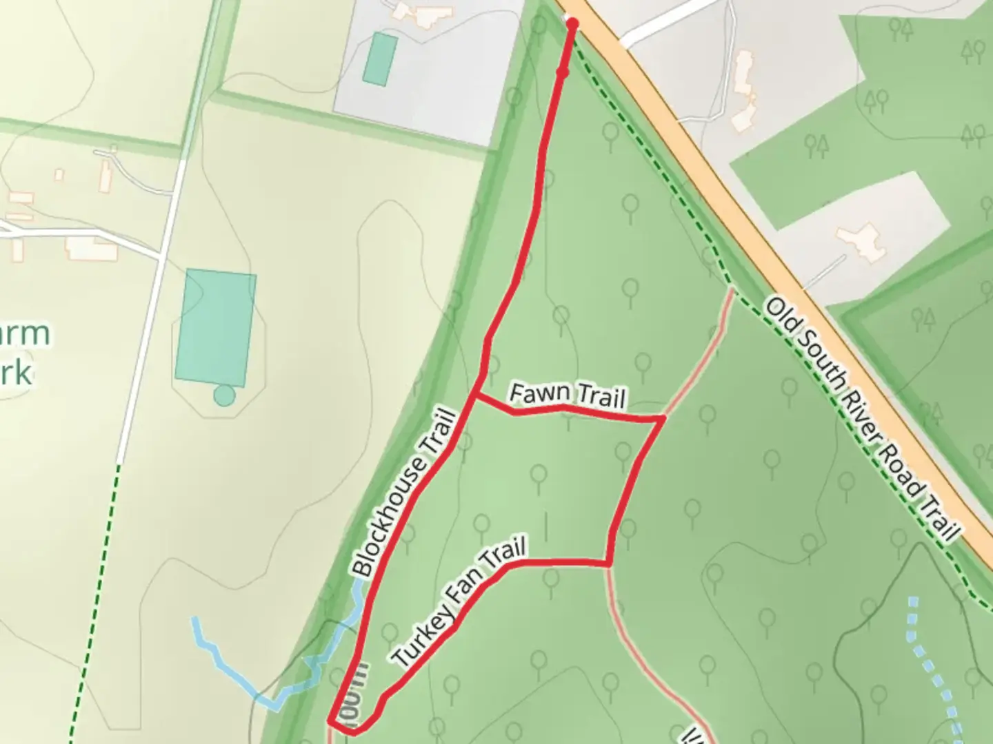 An image depicting the trail Blockhouse Loop Trail and its surrounding area.