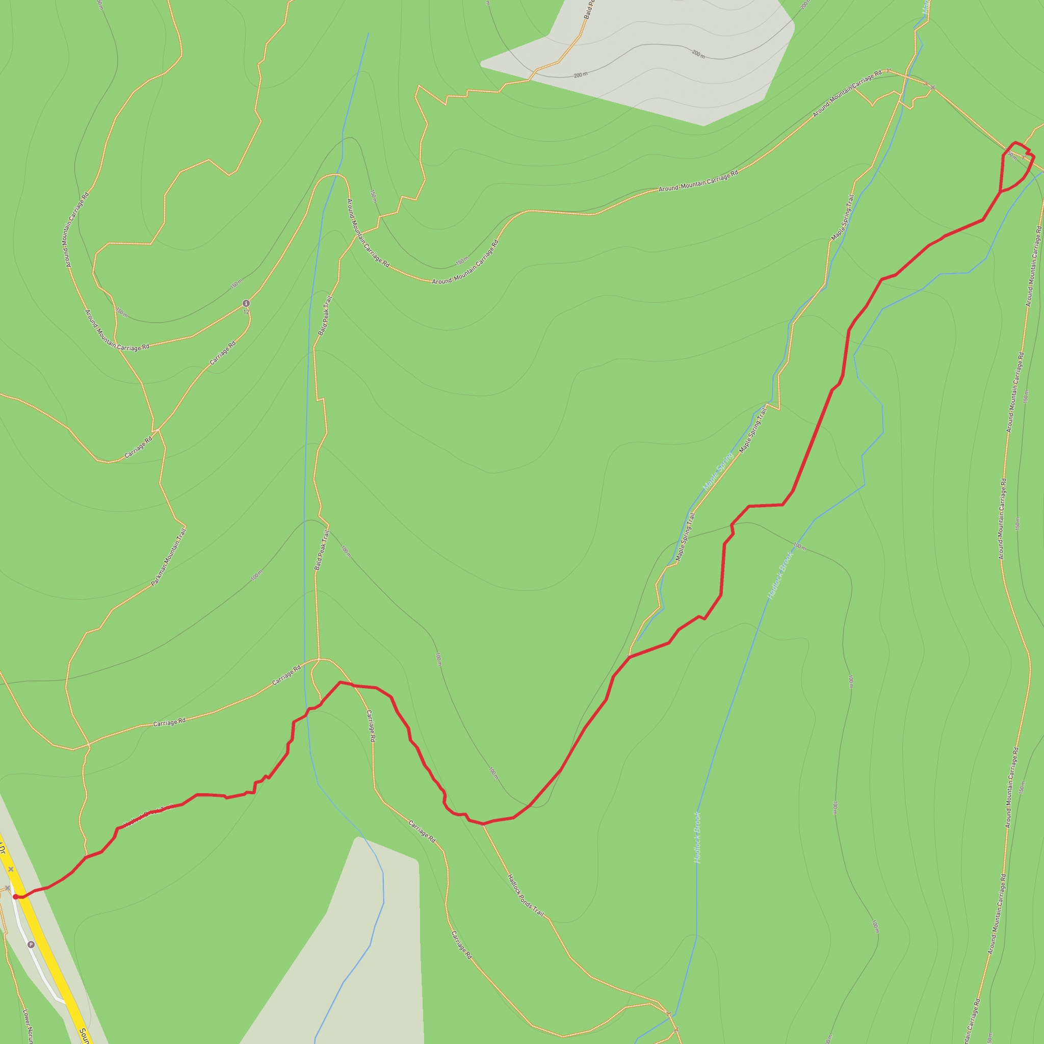 Hadlock Falls via Hadlock Brook Trail mobile static map