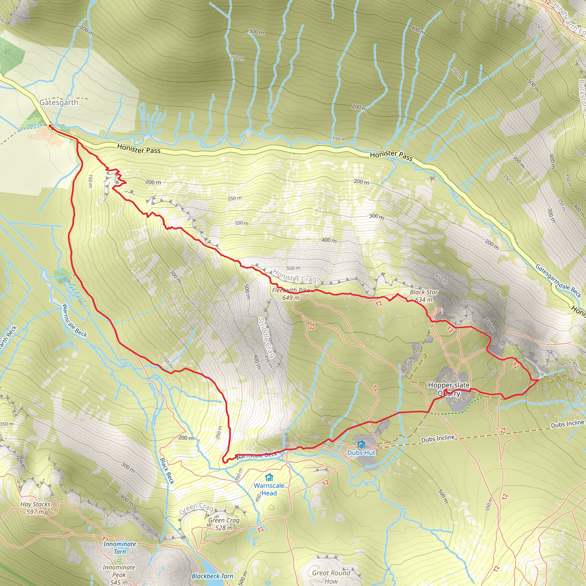 Fleetwith Pike Loop mobile static map