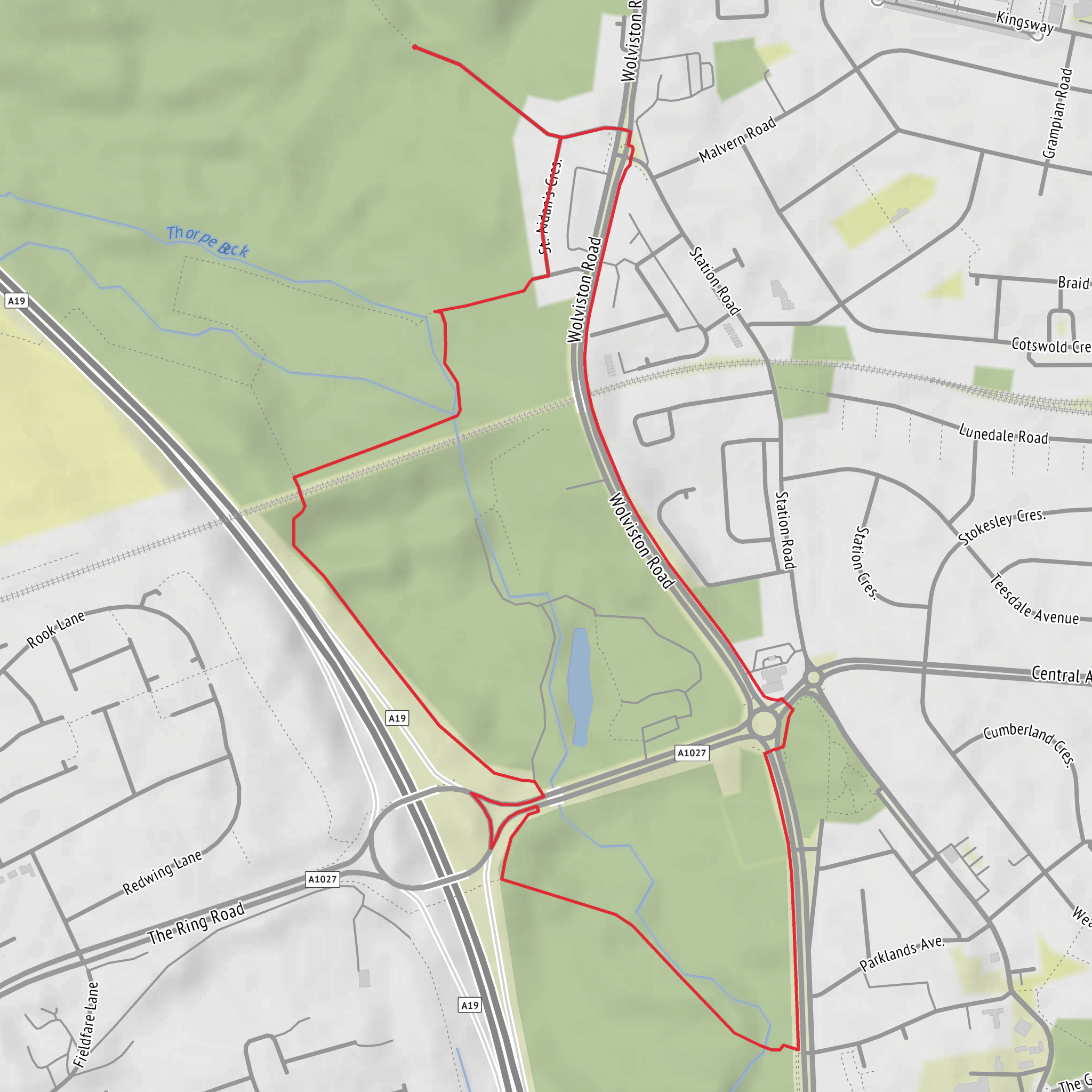 Hike from Stockton-on-Tees mobile static map