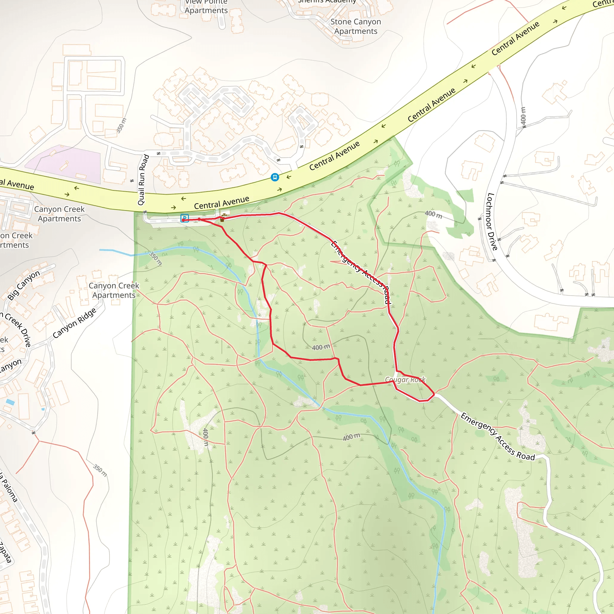 Emergency Access Road Loop mobile static map