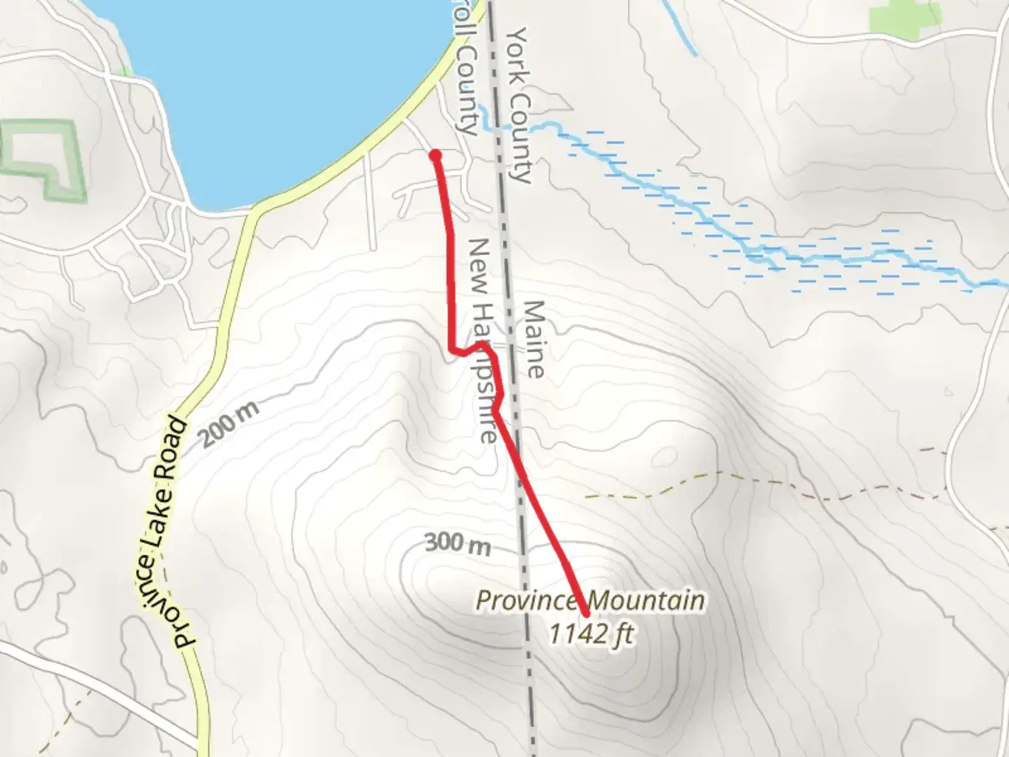 An image depicting the trail Province Mountain and its surrounding area.