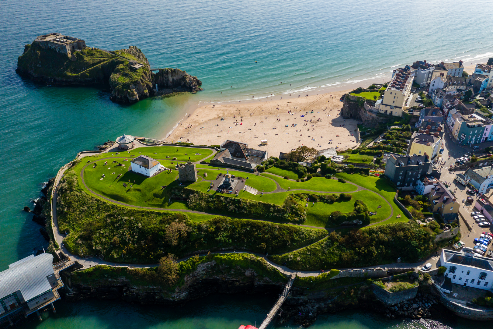 An image depicting the trail Tenby - Waterwynch and its surrounding area.