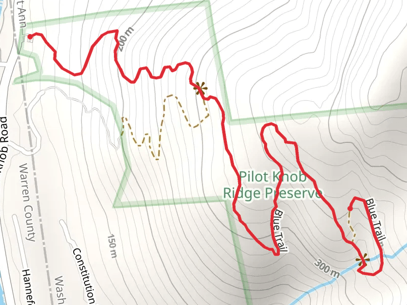 Orange and Blue Trail Loop via Pilot Knob Road