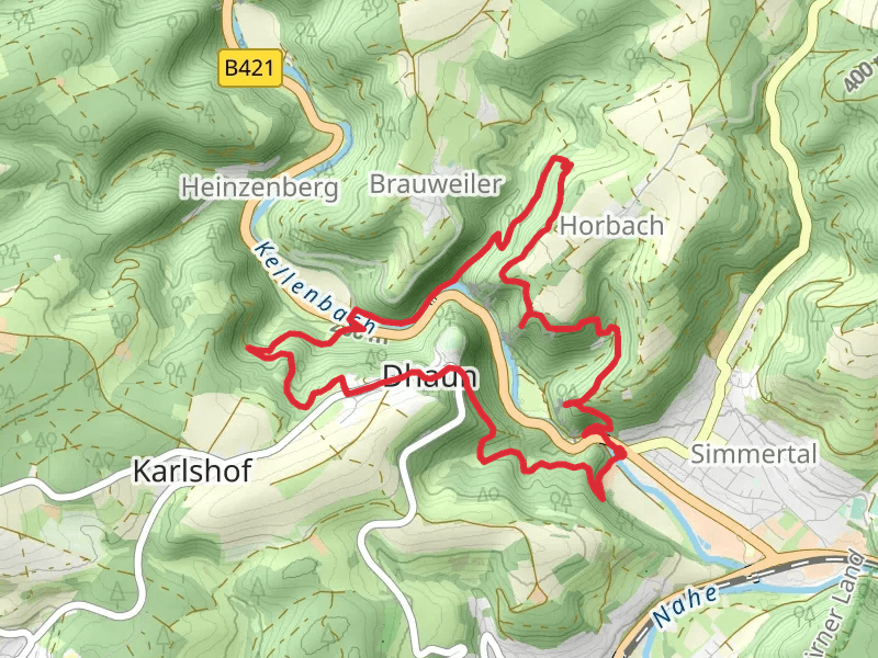 Rabenkanzel, Uhu-Warte and Falkenstein Loop via Bergmuhle