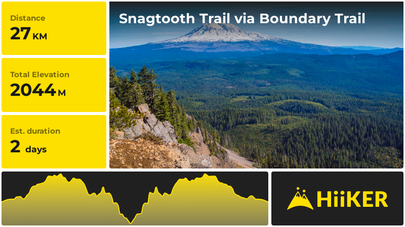 Snagtooth Trail via Boundary Trail | Skamania County | Washington