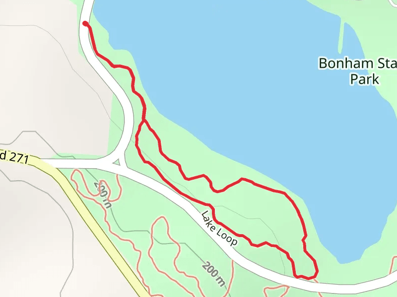 Bonham State Park Lake West Loop