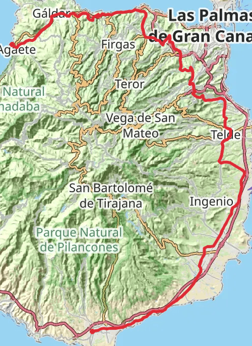 Agaete Cycling mobile static map