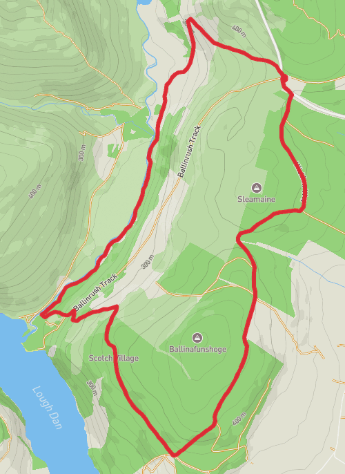Bluebell circuit in Luggala mobile static map