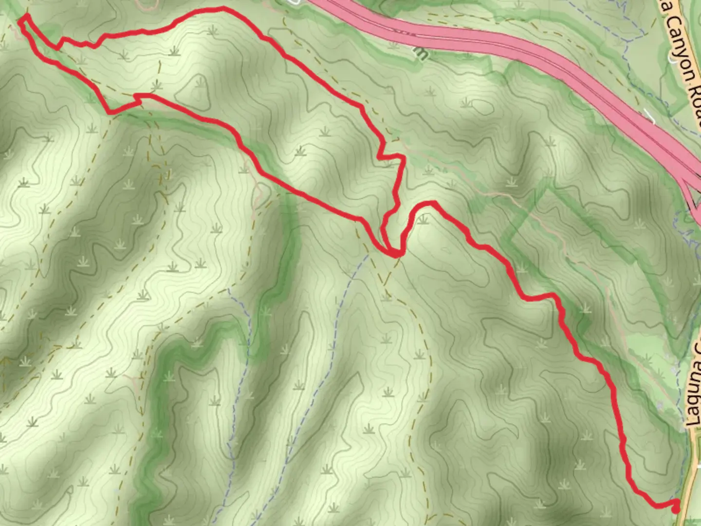 An image depicting the trail Bommer Ridge and Lizard Loop Trail and its surrounding area.