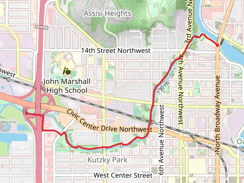 Cascade Creek Trail from Broadway Avenue North