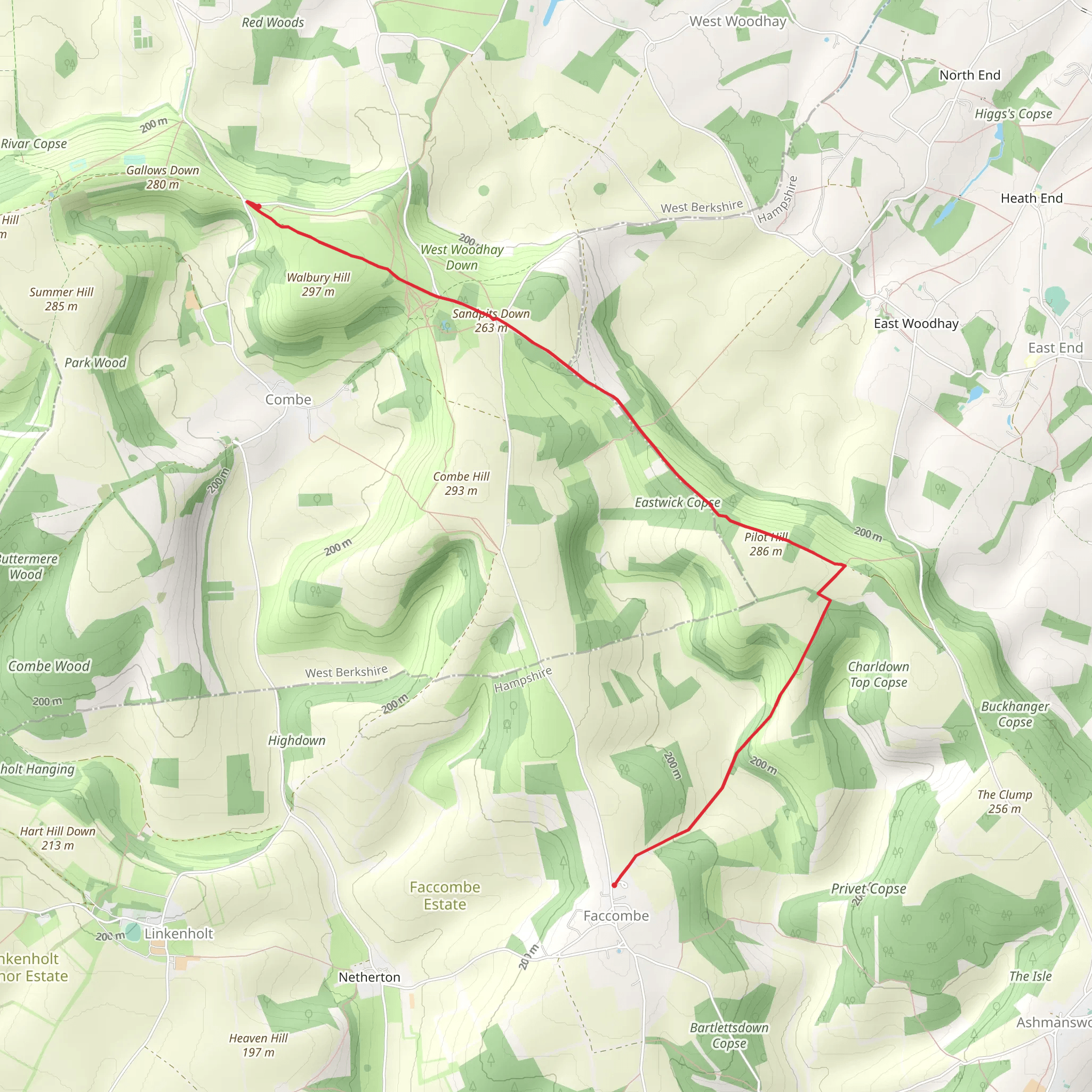 Pilot Hill Walk mobile static map
