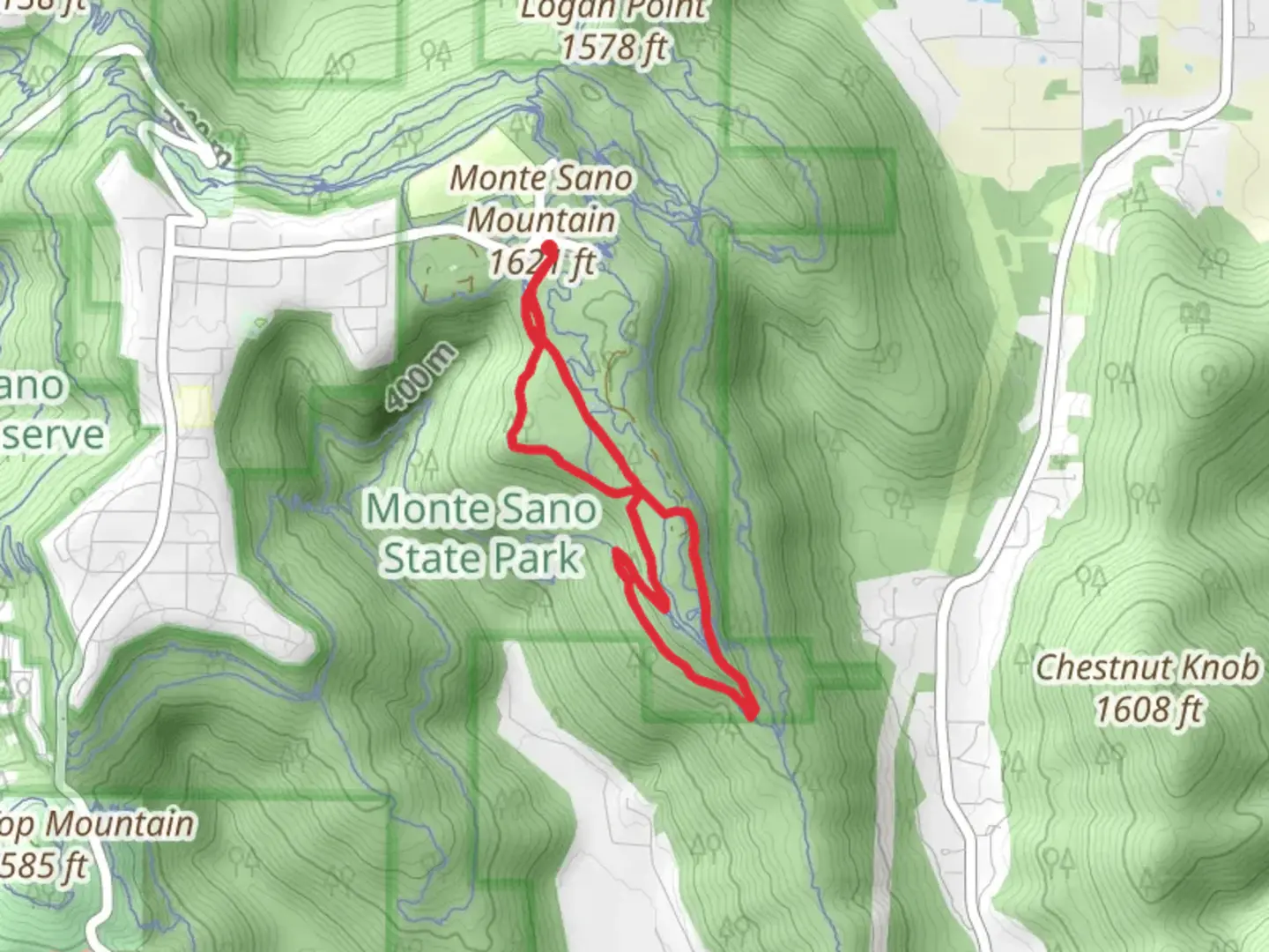 An image depicting the trail South Plateau and Fire Tower Loop Trail and its surrounding area.