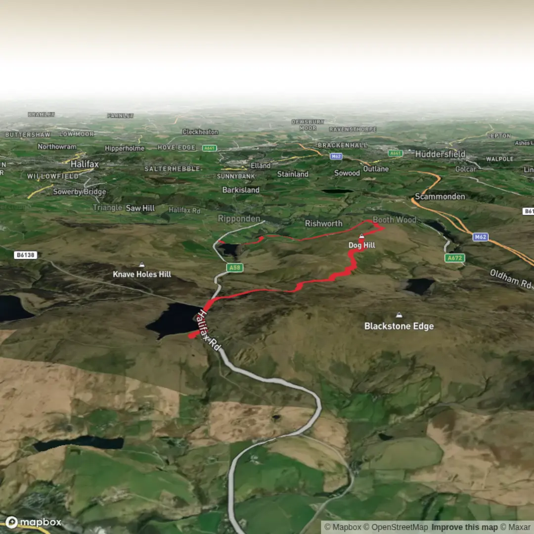 An image depicting the trail whitehouse to baitings via blackwood common and its surrounding area.