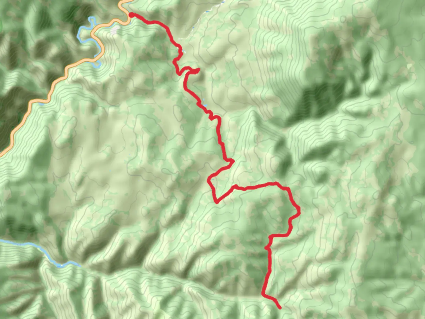 An image depicting the trail Temple Fork and Long Hollow and its surrounding area.