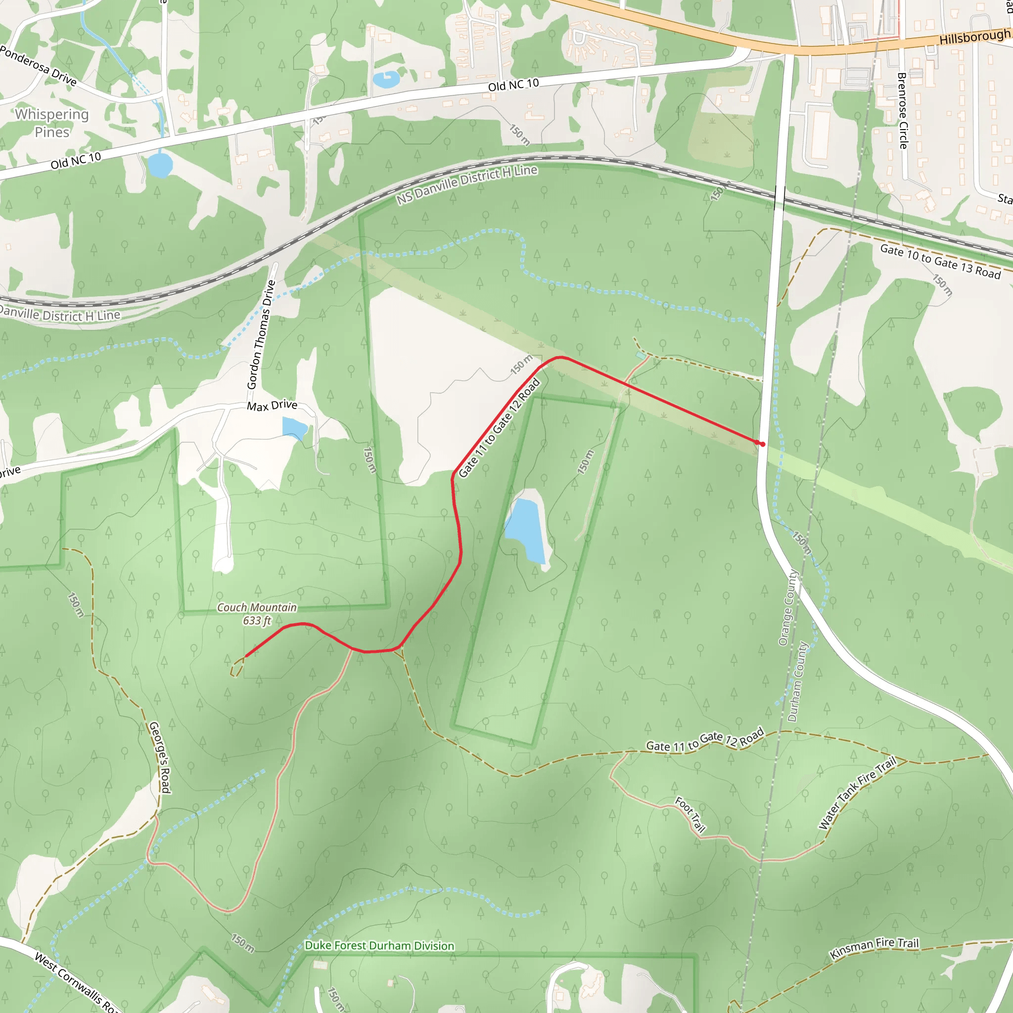 Couch Mountain mobile static map