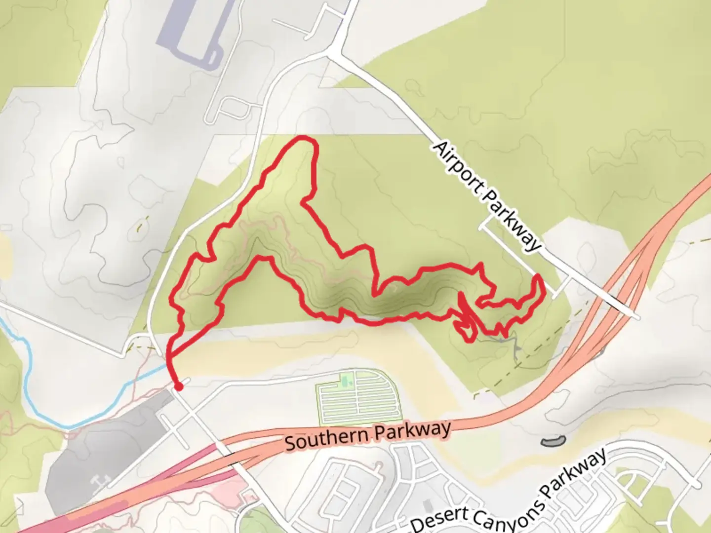 An image depicting the trail Claim Jumper and Secret Sauce Loop and its surrounding area.