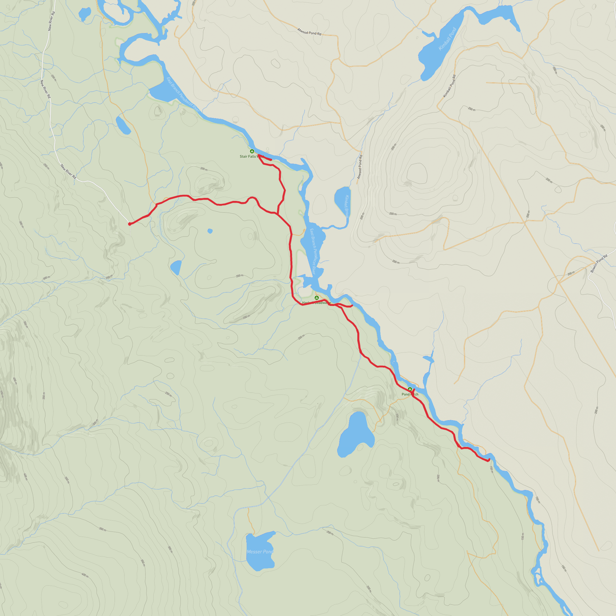 Stair Falls, Haskell Rock Pitch and Grand Pitch via Appalachian Trail mobile static map