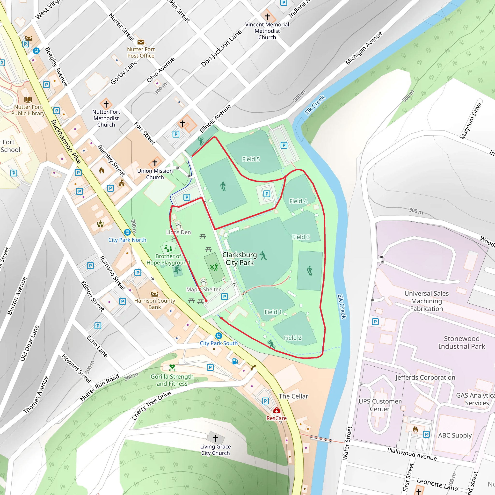 Frank Memorial Field Loop mobile static map