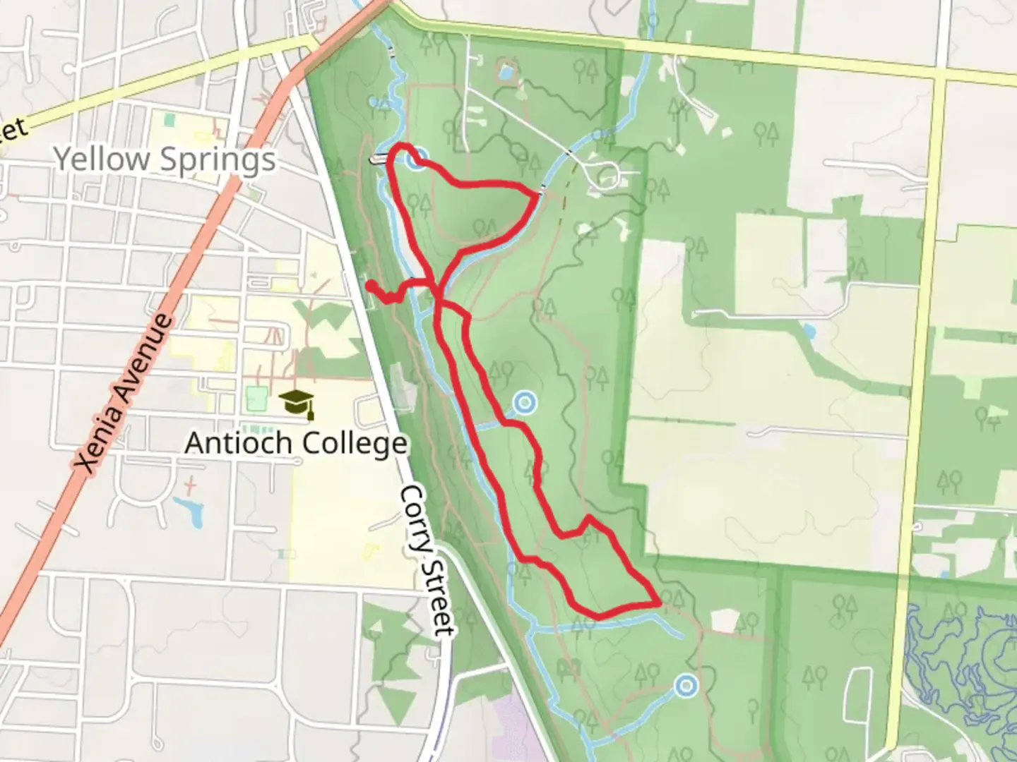An image depicting the trail Upper - Lower Birch Creek - Sassafras Grove Loop Trail and its surrounding area.