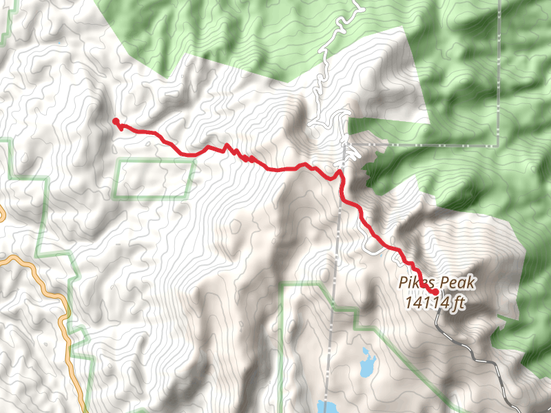 Pikes Peak via The Crags Trail